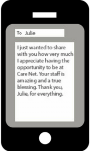 Julie received this text